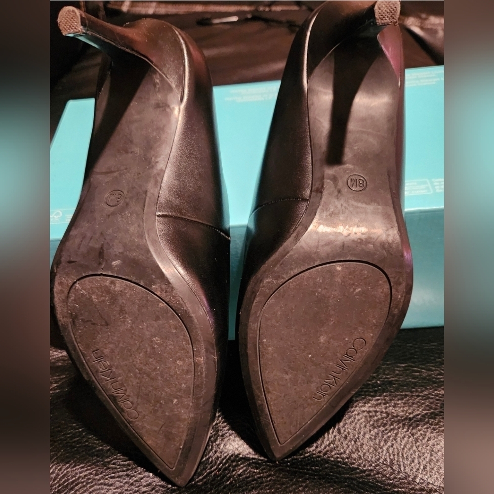 Calvin Klein Black Pointed Toe Heels - Picture 6 of 7